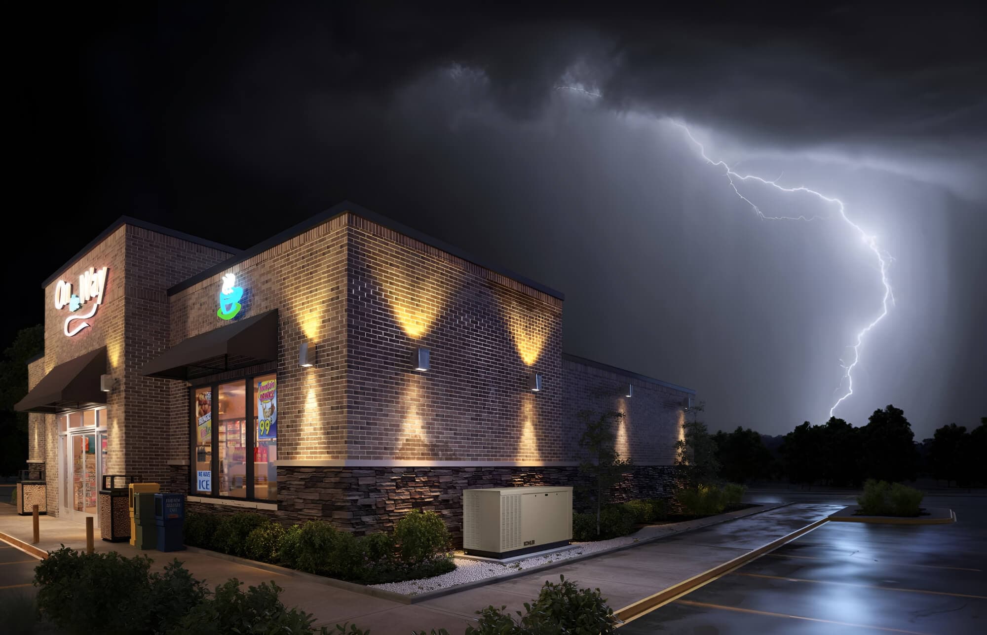 Generator service truck on location in Northern California