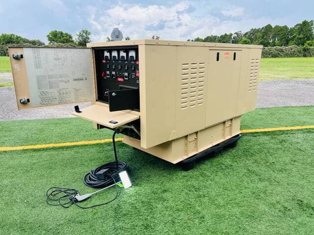 25kW Diesel Generator w/ Power Distribution Cords - alternate view