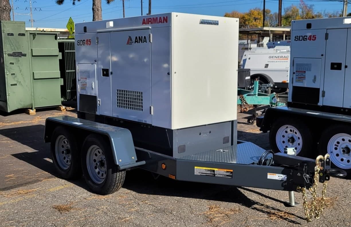 Used 36 kW Airman SDG45S-8E2 Portable Diesel Generator – EPA Tier 4 Final - Woodstock Power