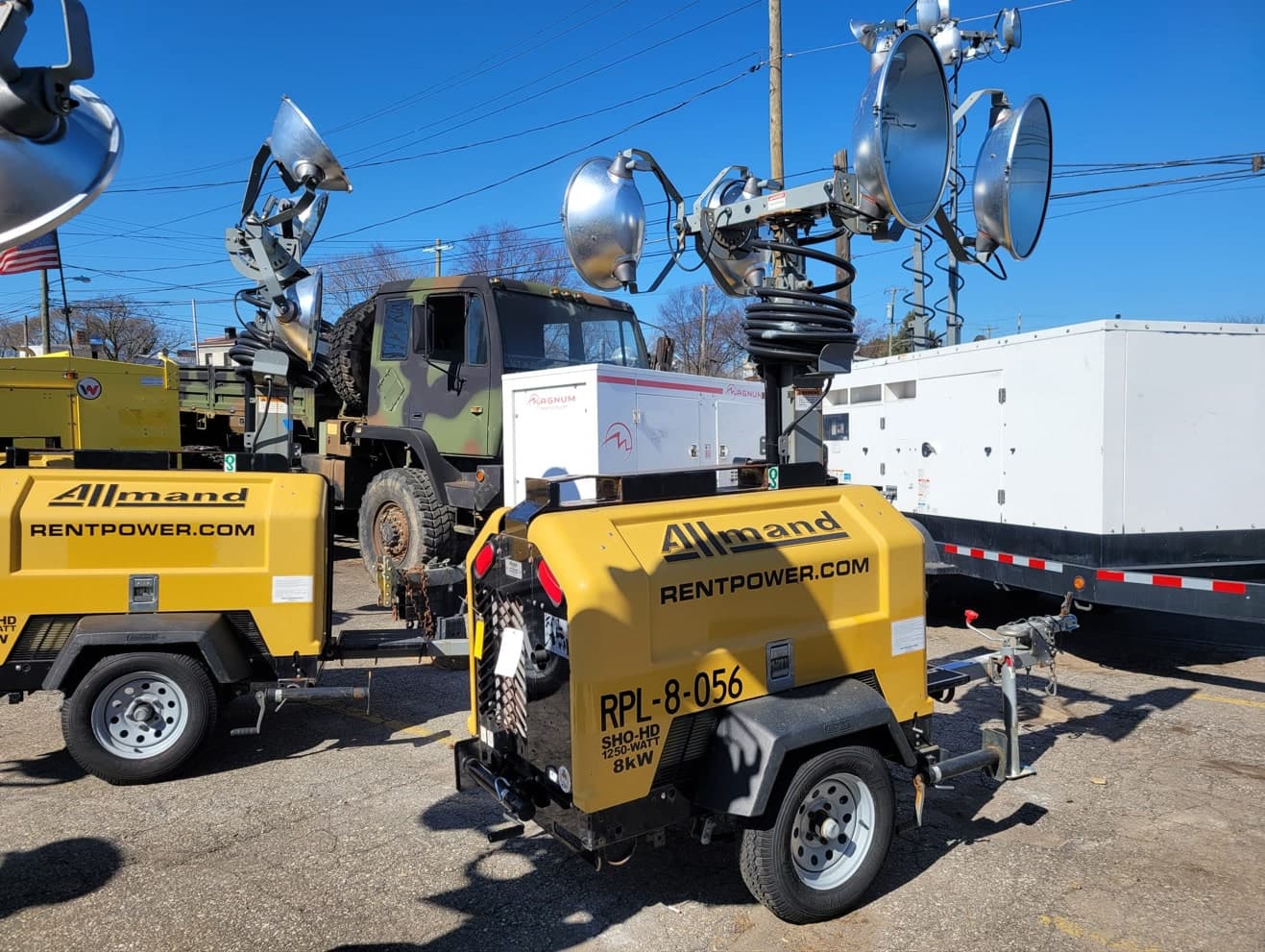 Used 8 kW Allmand Night-Light Pro II V Portable Diesel Generator Light Tower – EPA Tier 4i - Woodstock Power inventory photo
