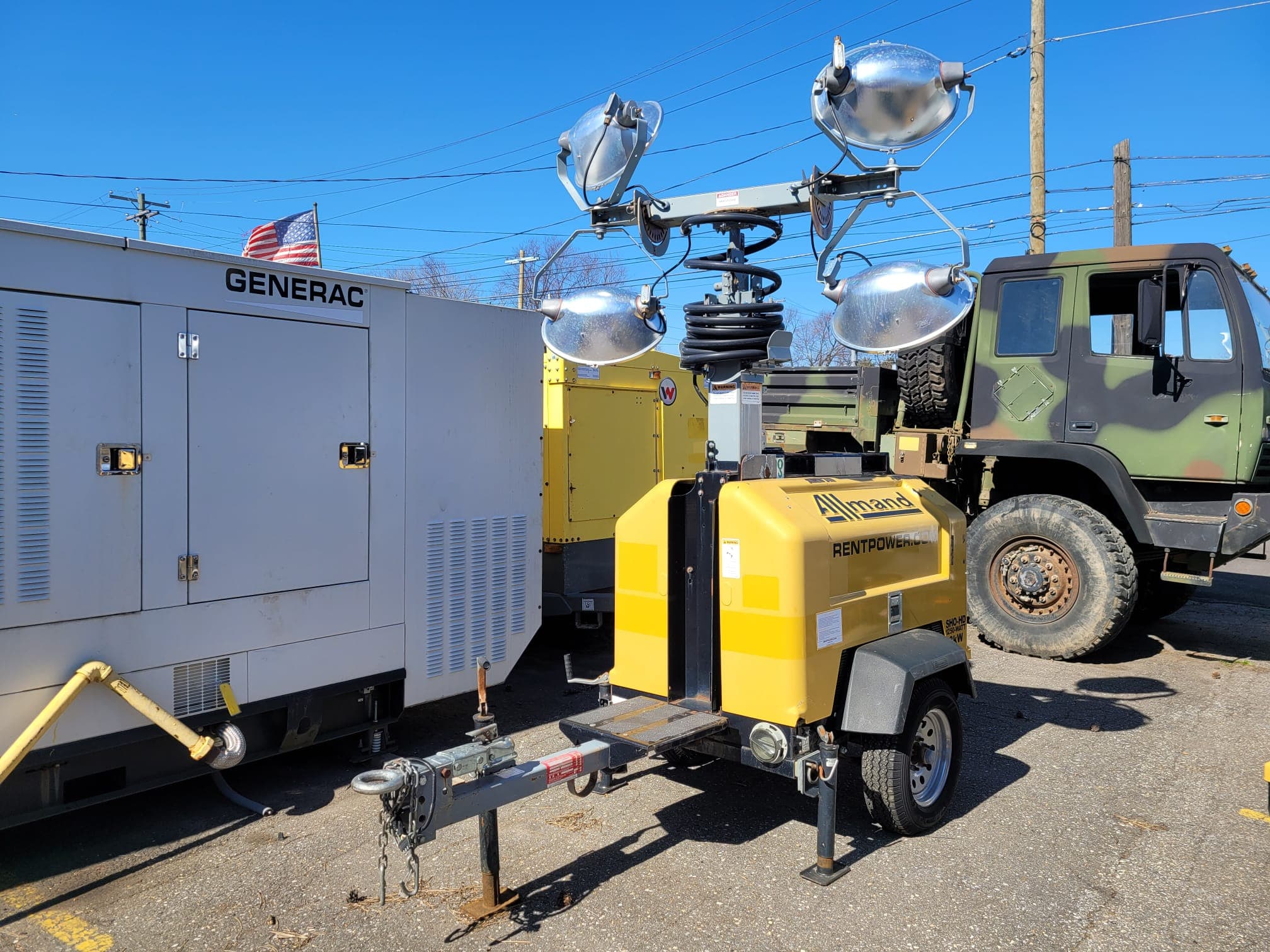 Used 8 kW Allmand Night-Light Pro II V Portable Diesel Generator Light Tower – EPA Tier 4i