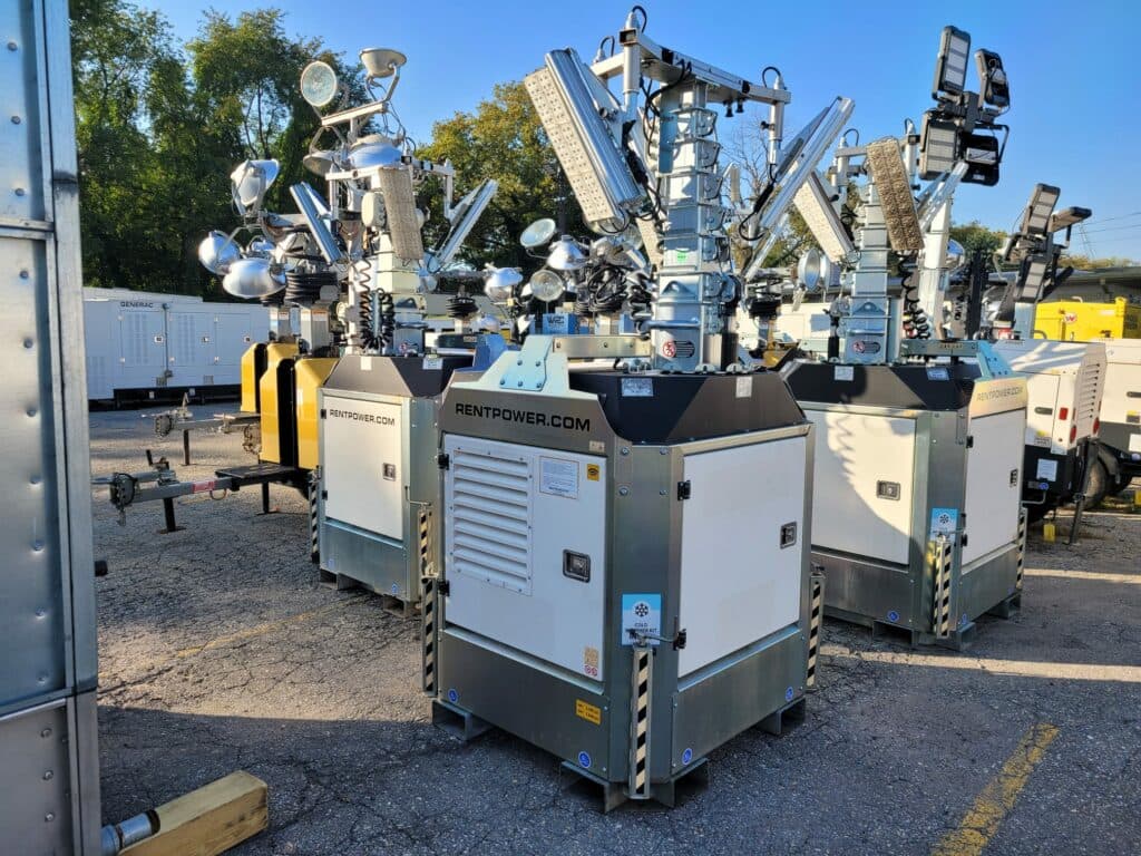 Used 2.9 kW Generac CUBE+ Portable Diesel Generator Light Tower - EPA Tier 4 Final - Woodstock Power inventory photo
