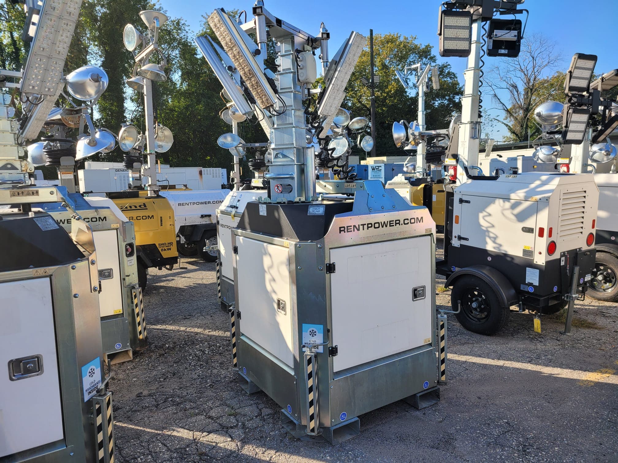Used 2.9 kW Generac CUBE+ Portable Diesel Generator Light Tower - EPA Tier 4 Final