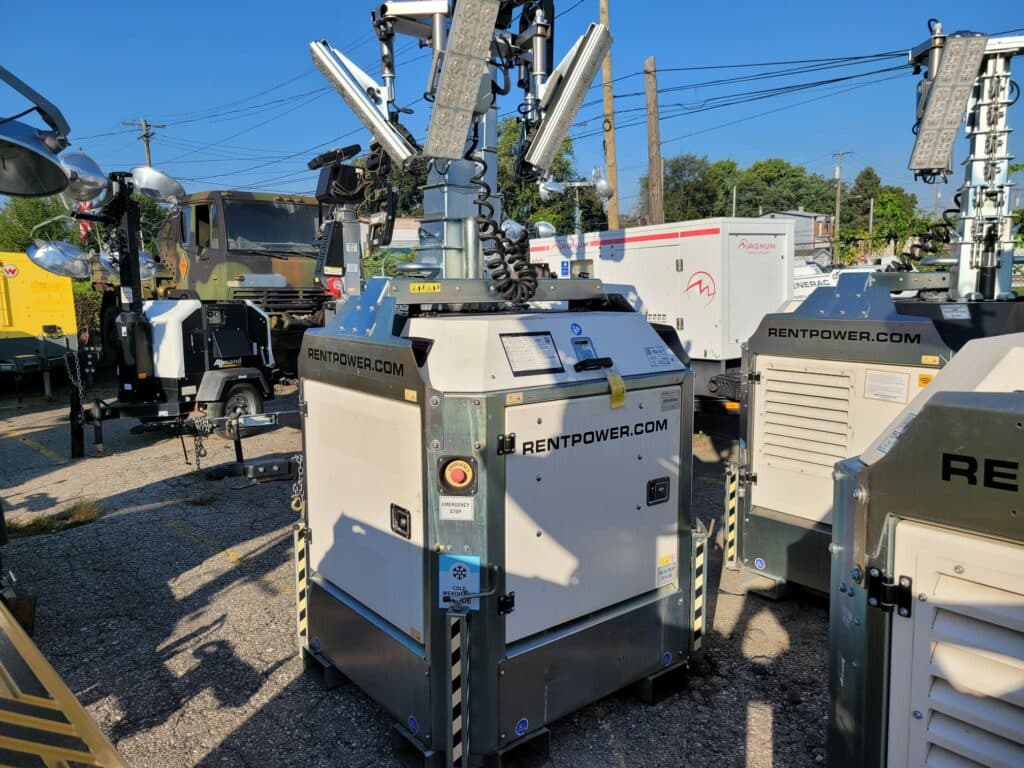 Used 2.9 kW Generac CUBE+ Portable Diesel Generator Light Tower - EPA Tier 4 Final - Woodstock Power inventory photo