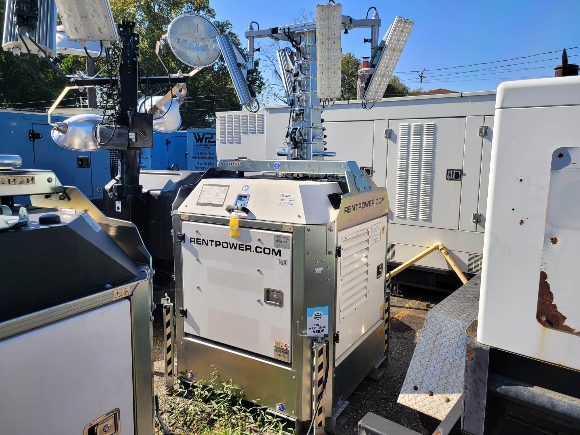 Used 2.9 kW Generac CUBE+ Portable Diesel Generator Light Tower - EPA Tier 4 Final