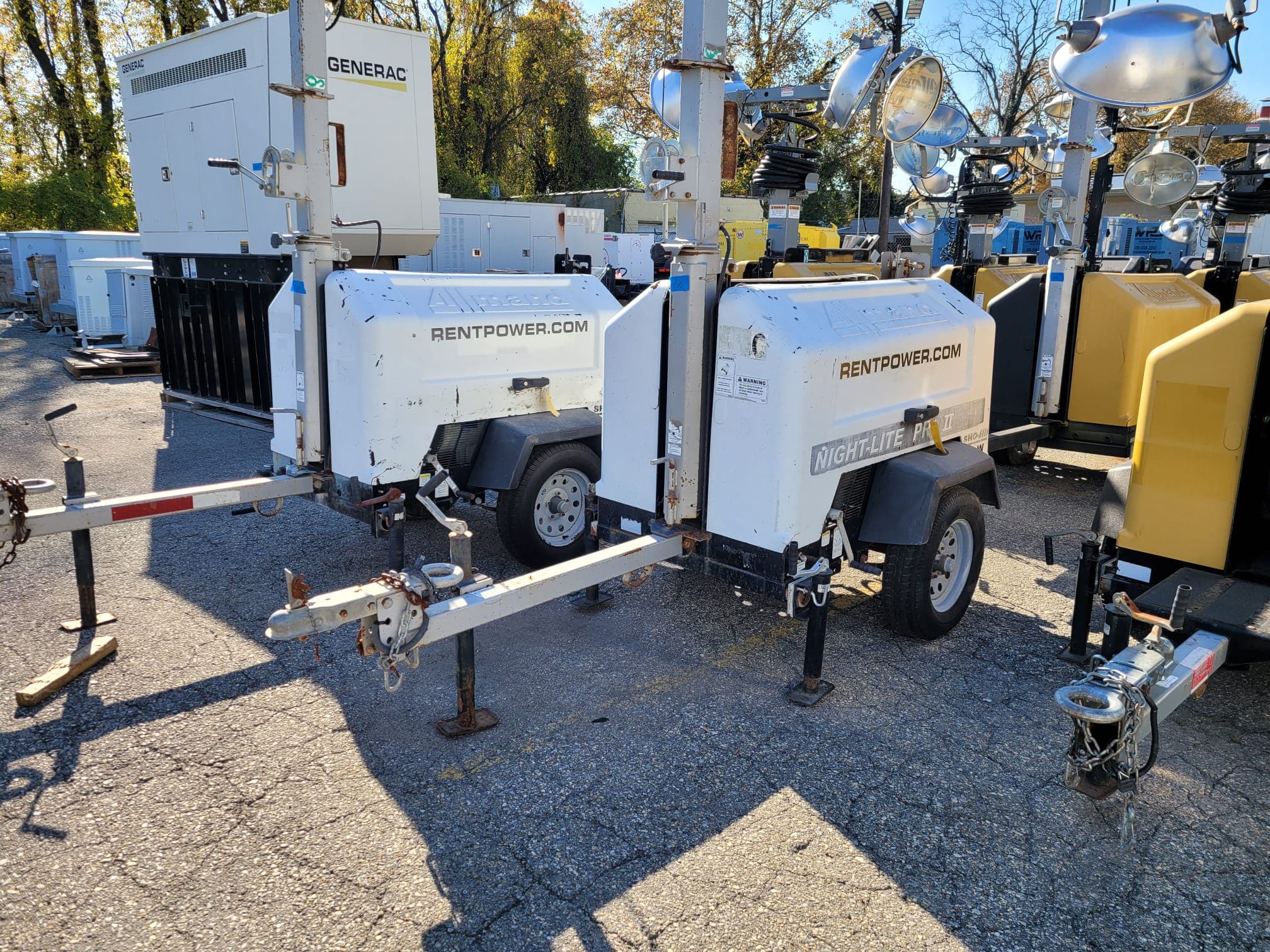 Used 8 kW Allmand Nite-Lite Pro II Portable Generator Light Tower - EPA Tier 4 Final